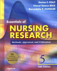 Essentials of Nursing Research: methods, appraisal, and utilization